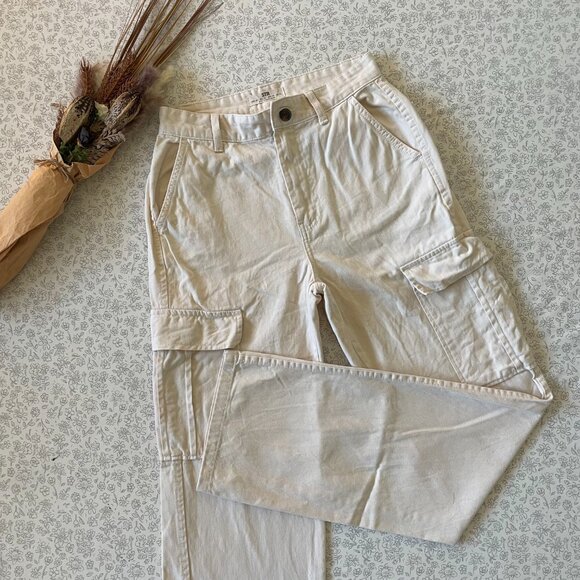 Stradivarius STR Straight Leg Cargo Pants Size 4 - Picture 6 of 7